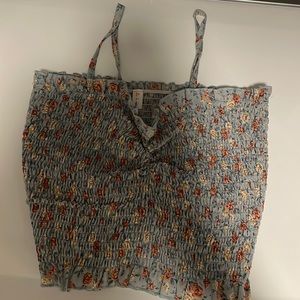 ROMWE (brand)/baby blue flower top/size small